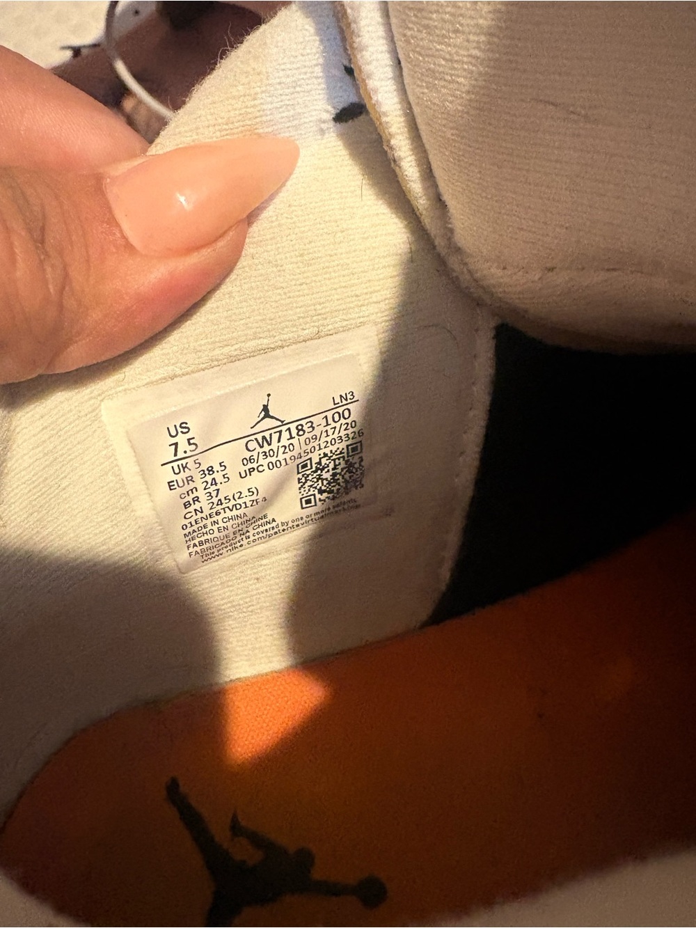Jordan women Black and Orange Low-Top Athletic Sneakers - Picture 7 of 7